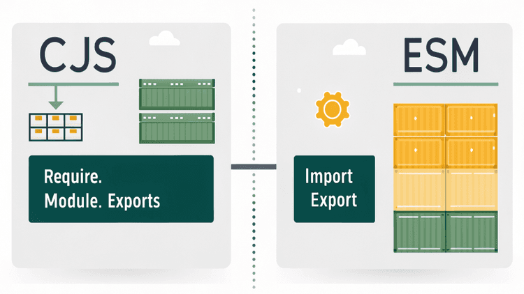 the cover image of blog post JavaScript modules ESM vs CJS